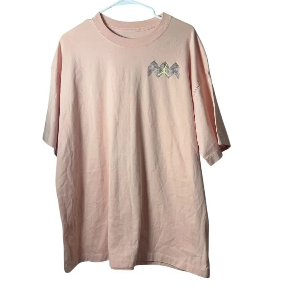 Jordan Michael Jordan Oversized Graphic T-Shirt‎ Peach Pink Mens Large L